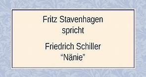 Friedrich Schiller „Nänie“ (1799) I