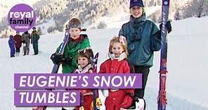 Adorable Moment Young Princess Eugenie Takes Tumble on Skiing Holiday