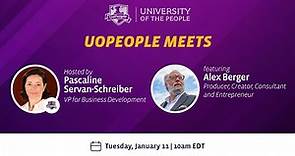 UoPeople Meets Alex Berger: Producer, Creator, Consultant, and Entrepreneur