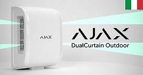AJAX DualCurtain Outdoor | Rilevatore di Movimento per uso Esterno a Tenda Bidirezionale