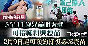 【新冠肺炎】5至11歲兒童1月21日可接種科興疫苗　下月9日可預約打復必泰（附詳情） - 香港經濟日報 - TOPick - 新聞 - 社會