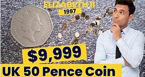 🚩The 1997 UK 50 Pence Coin: ELIZABETH II Under the Spotlight - The Most Expensive Fifty Pence Coin