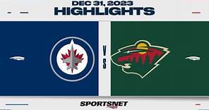 NHL Highlights | Jets vs. Wild - December 31, 2023