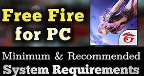 Free Fire PC System Requirements || Free Fire for PC Requirements