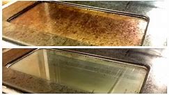 How to clean an oven door glass window easily with 3 ingredients you have at home.