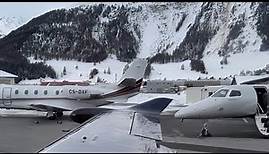 Exclusive Journey: Private Jet Takeoff from St. Moritz Engadin airport to Zurich