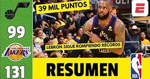 LEBRON JAMES, HISTÓRICO. Primer jugador en superar los 39.000 puntos. Lakers vs Jazz | NBA