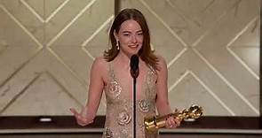 Emma Stone Wins Best Female Actor – Motion Picture Musical/Comedy I 81st Annual Golden Globes