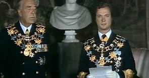 King Carl XVI Gustaf sworn in as King of Sweden in 1973