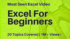 Learn Basic Excel Skills For Beginners || Part 1