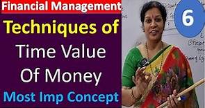 6. Techniques of Time Value Of Money - Most Imp Concept from Financial Management Subject