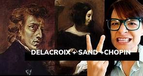Delacroix pintando George Sand e Chopin - Um quadro x duas telas