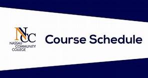NCC Course Schedule