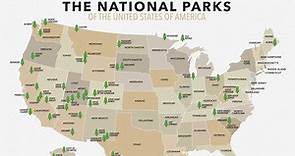 COMPLETE National Parks List 2024 (Printable MAP   By State)