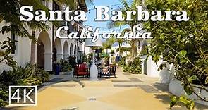 [4K] Santa Barbara Downtown - California - Walking Tour