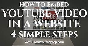 How to Embed YouTube Video in a Website