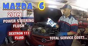 Mazda 6 Power steering fluid flush Quick easy Service