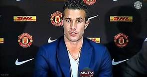 MUFC Press Conference unveiling Robin van Persie with Sir Alex Ferguson