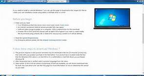 How To Download Windows 7 Directly From Microsoft