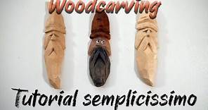 Woodcarving - tutorial Intaglio legno a coltello semplicissimo