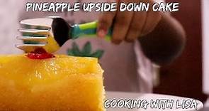 Pineapple Upside Down Cake (Made with box cake mix) || Cooking with Lisa