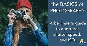 THE BASICS OF PHOTOGRAPHY