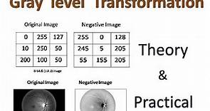 Gray level Transformation: Negative transformation. How can apply negative transform on image? Lec 5