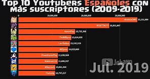 Top 10 Youtubers Españoles 2009 - 2019 (Julio 2019)