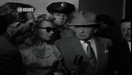 Lana Turner addresses reporters