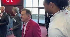 Nick and Terry Saban attend Kalen DeBoer's first press conference at Alabama