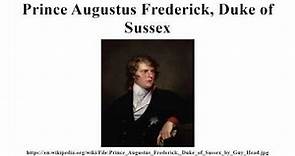 Prince Augustus Frederick, Duke of Sussex
