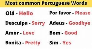 30 Most Common Portuguese Words.Learn Portuguese.