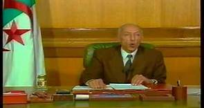 Boudiaf premier discours à la nation du 16 JANVIER 1992.