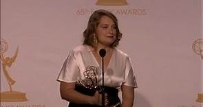 Merritt Wever Gives Her Emmys Speech Backstage — "I Have Therapy Next Week!"