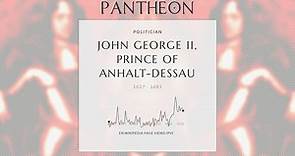 John George II, Prince of Anhalt-Dessau Biography - Prince of Anhalt-Dessau