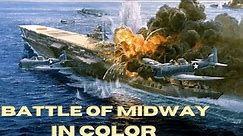 The Battle of Midway in Colour. The most decisive carrier battle of the Pacific campaign.