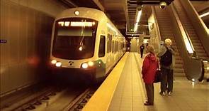 Seattle: Sound Transit: Central Link Light Rail Trains at Capitol Hill Station