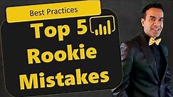 Top 5 Power BI Beginner Mistakes...⚠️You Don't Want to Make!⚠️
