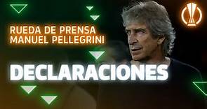 Rueda de prensa de Manuel Pellegrini tras el Real Betis-AS Roma ⚽💚