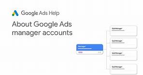 Google Ads Help: About Google Ads manager accounts