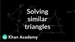 Similarity example problems | Similarity | Geometry | Khan Academy