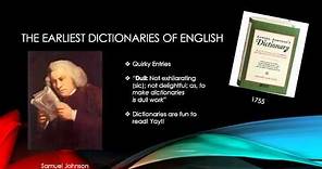 History of English the English Dictionary (Lexicography)