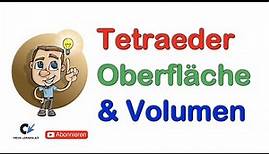 Tetraeder Oberfläche, Höhe, Volumen
