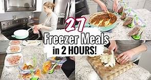 27 EASY Freezer Meals in 2 HOURS! | CHEAP AND EASY FREEZER MEAL PREP 2022 | Katelyn's Kitchen