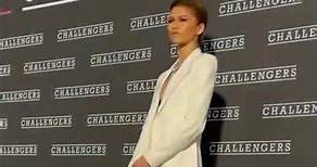 #zendaya wears a custom leather look by our Atelier to the "Challengers" premiere in Rome.