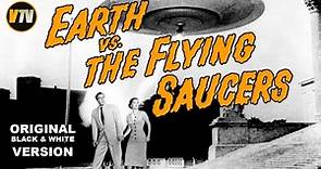 EARTH VS THE FLYING SAUCERS 1956 (Black & White Original) Classic Sci-Fi, Hugh Marlowe, Joan Taylor