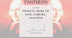 Francis, Duke of Saxe-Coburg-Saalfeld Biography - Duke of Saxe-Coburg-Saalfeld