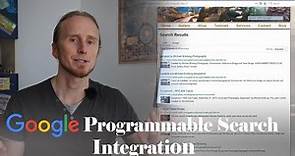 Programmable Search Engine integration - Google Custom Search