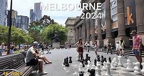 Exploring Melbourne City in January 2024 Australia 4K Video