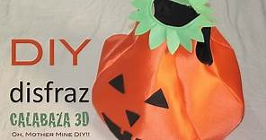 DIY Como hacer disfraz de calabaza 3D halloween (patrón gratis)